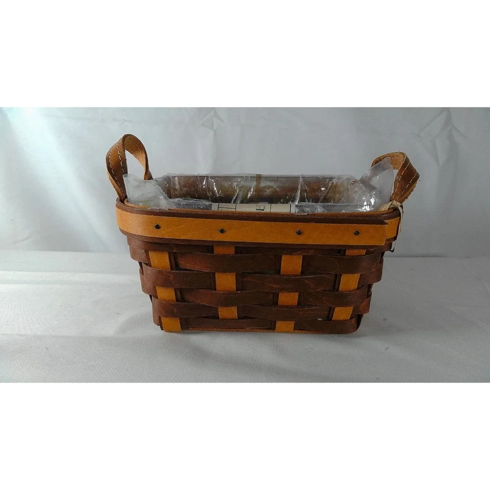 Longaberger Woven Traditions Tea Basket Set - Rich Brown